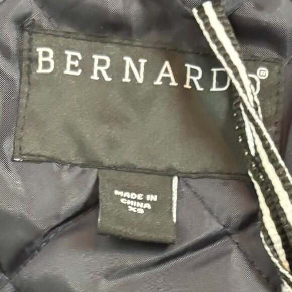 Bernardo Hooded Raincoat with Removable Hooded Bib Navy Blue Size XS New - Picture 11 of 15